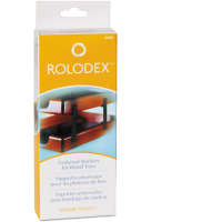 ROL23386 - Rolodex Wood Tones Letter/Legal Desk Tray Stackers Black